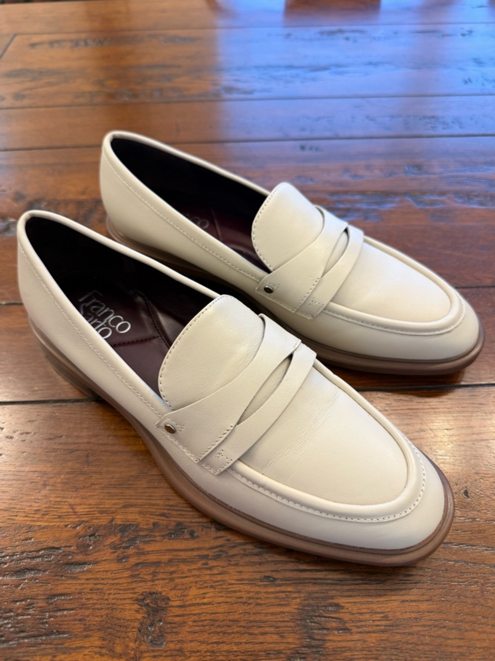 Franco Sarto Edith 2 Loafer – Women’s Size 8 – Chalk White Leather